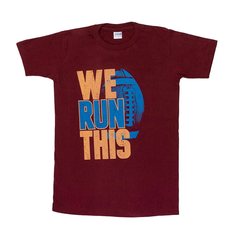 Powermerc Cotton Tees for Kids-Marron